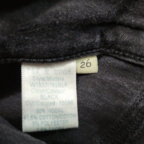 Rag & Bone Jeans Size 26 W26" x L27.5" Rag And Bone 10 Inch Skinny Jeans Stretch - Picture 8 of 8